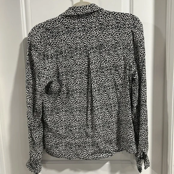 NWT Frank and Oak Womens Animal Print Blouse - Picture 5 of 5